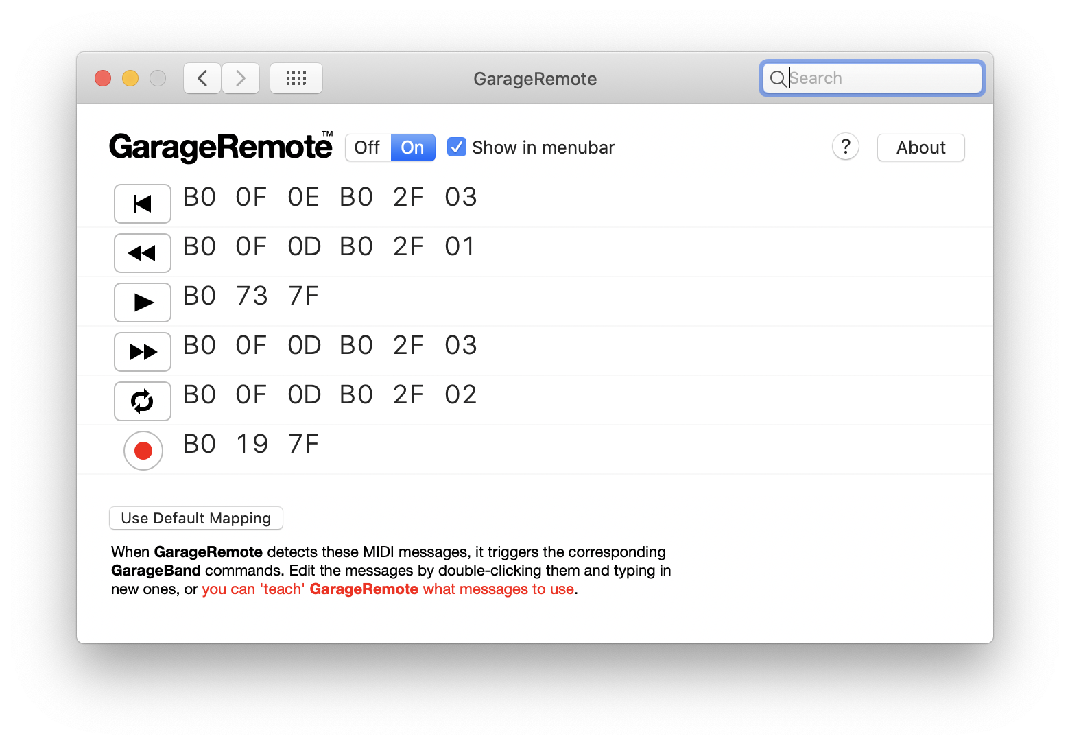 garageremote pref pane